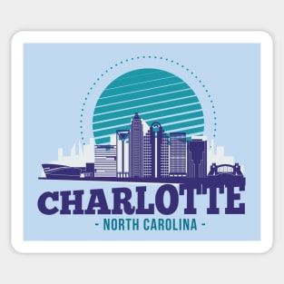 Charlotte, North Carolina Skyline Sticker